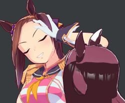 2girls 3d animated armpit_fetish armpit_licking armpits bakushin_o_armpit_gif_(meme) big_ass_forehead_lmao coolchouzhao eyes_closed hair_ornament hand_on_head horse horse_ears horse_girl licking licking_armpit loop sakura_bakushin_o_(umamusume) sakura_chiyono_o_(umamusume) semi_clothed sleeveless sleeveless_shirt sweat sweatdrop sweating sweaty sweaty_body umamusume yuri