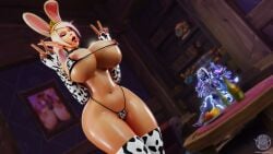 1female 1futa 1girls 3d 3d_(artwork) 3d_model 3d_render alternate_version_at_source alternate_version_available aqua_(bunnydorei) background_character big_ass big_breasts big_nipples big_penis big_thighs bimbo bimbo_body blizzard_entertainment blonde_hair blood_elf breasts bunny_ears bunny_girl choker cow_print cowbell double_peace_sign duo earrings elf_ears elf_girl erect_penis erection eyeshadow female female_focus female_only futanari hansa high_heels high_resolution highres huge_breasts huge_cock large_breasts lipstick looking_at_viewer makeup misol nightborne nightborne_futa nose_piercing original_character original_characters peace_sign pink_eyes pink_hair posing posing_for_the_viewer solo solo_female solo_focus thick_hips thick_thighs tiara tongue_out two_tone_hair warcraft watermark wide_hips wink winking_at_viewer world_of_warcraft wow