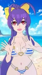 1boy 3d 4girls ahoge amplected animated ballin basketball bikini blazblue blonde_hair bouncing_breasts breasts brown_hair celica_a_mercury cleavage closed_eyes dunking hair_ornament hair_ribbon has_audio large_breasts long_hair mai_natsume makoto_nanaya meme navel noel_vermillion outdoors ponytail purple_hair red_eyes red_hair shitpost short_hair shut_up_ragna_i'm_fucking_balling small_breasts smile sound squirrel_ears squirrel_girl squirrel_tail susano'o_(blazblue) swimsuit tagme video woah yuuki_terumi