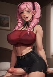 1futa 1futanari ai_generated ass bare_shoulders belt big_ass big_breasts big_butt big_hips big_penis black_bra blue_eyes blush blush blushing_at_viewer bra breasts character_request cleavage crazy_eyes crazy_smile dick dickgirl drill drill_hair eyebrows eyelashes futa_only futanari grin grinning grinning_at_viewer hair hands-free huge_cock indoors lips long_hair looking_at_viewer makeup mamiya_maria narrow_waist narrowed_eyes nose penis pink_hair red_top red_topwear ribbon_collar seducing seductive seductive_eyes seductive_gaze seductive_look seductive_mouth seductive_pose seductive_smile skirt sleepless:_a_midsummer_night's_dream sleepless_nocturne sleepless_nocturne_the_animation smile smile_at_viewer smiley_face smooth_balls smooth_penis smooth_skin solo solo_dickgirl solo_focus solo_futa solo_futanari testicles thick_ass thick_thighs thighhighs thighs tight_clothes tight_clothing tight_fit twintails velonix