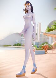 1futa 2025 3d 3d_(artwork) abs amelie_lacroix areolae athletic athletic_female balls beach beach_background beach_umbrella blender bra breasts cleavage cote_d'azur_widowmaker dark_blue_hair earrings erect_penis erection female female_focus female_only french french_female futa_only futanari glasses half-erect lewdrex medium_breasts nipples nude nude_female overwatch penis petite petite_body pose posing purple-skinned_female purple-skinned_futa purple_body purple_skin sandals showing_off sunglasses sunglasses_on_head thick_thighs watermark widowmaker