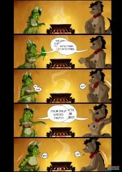2025 absurd_res animal_genitalia anthro ass bent_legs big_breasts big_butt black_hair black_nipples blush bottomless breasts brown_body brown_fur canid canine claws cleavage closed_eyes clothed clothing colored comic dialogue digital_media_(artwork) dipstick_ears duo ear_markings feet fingers fire food fox fully_sheathed fungus fur fur_markings genitals green_body green_fur green_hair gynomorph hair herm herm_(lore) hi_res holt_(spoogiehowl) hyena intersex kneeling mammal markings multicolored_ears muscular mushroom navel nipple_piercing nipples nude_gynomorph patreon paws penis penis_tip piercing ponytail portrait rock scarf shaded sheath shy simple_background sitting size_difference speech_bubble spoogiehowl spread_legs spreading standing steam story tail text thick_thighs tight_clothing topwear url wood