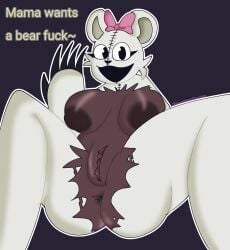 anthro anus bad_anatomy bear bear_girl big_breasts breasts canelitabunny chubby chubby_anthro chubby_female dark_deception dark_deception:_chapter_4 female furry mama_bear_(dark_deception) pussy