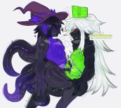 1x1x1x1_(forsaken) androgynous azure_(forsaken) deceitfulight forsaken_(roblox) frottage frotting male/ambiguous roblox roblox_game robloxian self_upload tagme tentacle tentacle_hair trans_woman