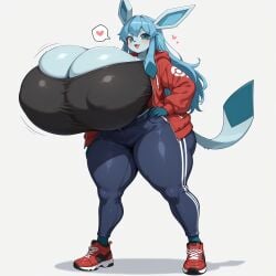 ai_generated anthro big_ass big_breasts breasts breasts_bigger_than_head eeveelution female furry furry_female game_freak glaceon huge_breasts hyper hyper_breasts large_ass large_breasts looking_at_viewer massive_breasts nintendo pokemon pokemon_(species) tagme thick_thighs tight_clothes tight_clothing wide_hips