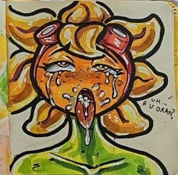 1girls after_sex cum cum_in_mouth female green_skin plant plant_girl plants_vs_zombies plants_vs_zombies:_heroes solar_flare_(pvz) sunflower sunflower_(pvz) thunder_steak_(artist)