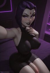 1futa 1futanari ai_generated armpits ass big_ass big_breasts big_butt big_hips big_penis black_dress black_eyeshadow black_lip black_lips black_lipstick black_makeup breasts cleavage dick dickgirl dress eyebrows eyelashes futa_only futanari goth goth_futa goth_girl goth_makeup gothic gothic_girl gothified grin grinning grinning_at_viewer hair hands-free huge_cock indoors lips long_hair looking_at_viewer makeup narrow_waist narrowed_eyes nose penis purple_eyes purple_hair rachel_roth raven_(dc) seducing seductive seductive_eyes seductive_gaze seductive_look seductive_mouth seductive_pose seductive_smile smile smile_at_viewer smiley_face smooth_balls smooth_penis smooth_skin solo solo_dickgirl solo_focus solo_futa solo_futanari testicles velonix