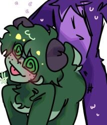 13_cards 13_карт anal fur furry furry_only gay no_visible_genitalia power_bottom sheep teasing tongue_out white_background wolf wool_(fur) yaoi yiff вару_(13_карт) пик_(13_карт)