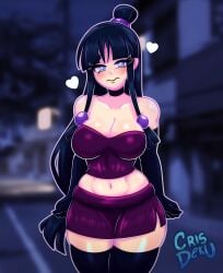 big_ass big_butt big_thighs big_titties black_hair clothing crisdeku curvaceous curvaceous_female curvaceous_figure curvy curvy_figure curvy_hips female female_focus female_only gyakuten_saiban long_hair maya_fey