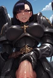 1futa 1futanari ai_generated angry angry_expression angry_face armor armored_boots armored_female armored_gloves ass bangs bare_penis big_ass big_breasts big_butt big_hips big_penis black_hair blowjob breasts bulge cleavage corvus_corax dick dickgirl disgusted disgusted_expression disgusted_look eyebrows eyelashes fellatio fellatio_pov from_below full_armor futa_only futanari goth goth_futa goth_girl gothic_girl hair hands-free huge_cock indoors lips long_hair looking_at_viewer mad mad_face makeup narrow_waist narrowed_eyes nose penis purple_eyes raven_wings seducing seductive seductive_eyes seductive_gaze seductive_look seductive_mouth seductive_pose short_hair smooth_balls smooth_penis smooth_skin solo solo_dickgirl solo_focus solo_futa solo_futanari taker_pov testicles velonix war_hammer warhammer_(franchise) warhammer_40k warhammer_fantasy wings