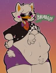 ambiguous_gender ambiguous_only ambiguous_pred animatronic belly belly_expansion bunnyblimpkasey burp burping canid canine checkered checkered_clothing clothing expansion five_laps_at_freddy's five_nights_at_freddy's five_nights_at_freddy's_world fox hi_res lolbit_(fnaf) machine mammal no_sex no_visible_genitalia pants_rip pants_ripping pattern_clothing purple_clothing purple_underwear ripping_clothing robot safe_for_work scottgames sfw sister_location solo tongue tongue_out torn_clothing underwear vore vore_belly vore_day wardrobe_malfunction white_body