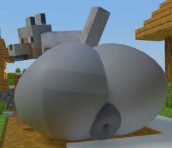 1animal 2025 3d anus ass ass_focus big_ass bubble_butt canine donut_anus fat_ass feral huge_ass looking_back male minecraft oblivious outside pale_wolf_(minecraft) puffy_anus sillyguy sitting tail wolf wolf_(minecraft) zoophilia