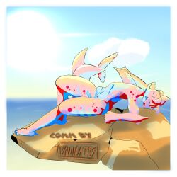 pink shark fan art
