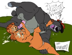 69 balls baloo bear biceps breasts chubby cum cum_on_breasts cum_on_face cumshot disney female handjob hat male muscles oral_sex orgasm penis rebecca_cunningham sex straight talespin wolfwood1