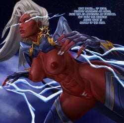 1girls dark-skinned_female dark_skin female female_focus female_only marvel marvel_comics marvel_rivals ororo_munroe pubic_hair sizzcodisk solo solo_female solo_focus storm_(marvel_rivals) storm_(x-men) white_hair x-men