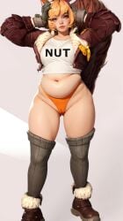 3d belly bikini_bottom chubby fat hdregrets marvel marvel_comics marvel_rivals pantsless squirrel_girl_(marvel)