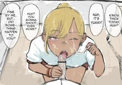 2boys bar_censor blonde_hair blowjob blush bracelet brown_eyes bukkake censored cock_worship crossdressing cum cum_in_mouth cum_on_face cum_on_fingers cum_on_hair cumshot cumstring dark-skinned_femboy dark-skinned_male dark_skin eating_cum eating_semen erection eyeliner facial fellatio femboy first_person_view forehead from_above gay gay_domination gay_male gokkun gomabura gyaru gyaru-oh gyaru-oh_femboy gyaruo handjob highres jewelry kneeling licking_penis looking_at_viewer makeup male male_focus male_pubic_hair mole mole_under_eye multiple_boys oral otaku penis penis_on_face playing_with_cum ponytail pov precum pubic_hair semen shorts smegma smelling_penis solo_focus swallow swallowing_cum tagme thick_cum thighhighs tongue tongue_out trap yaoi_orgy