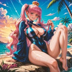 ai_generated ainimepix clothing female female_only one_piece perona swimsuit