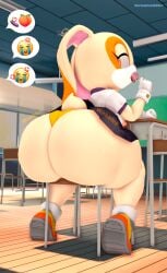 1female 1girls 3d 3d_(artwork) aged_up anthro anthropomorphic arms ass ass_focus big_ass big_butt bottom_heavy bubble_ass bubble_butt classroom clothed clothing cream_the_rabbit cunny curvaceous curvy curvy_body curvy_female curvy_figure dat_ass dumptruck_ass emoji fat_ass female female_focus female_only furry girl hands high_resolution highres highschool hips huge_ass huge_butt large_ass large_butt legs leviantan581re light_skin lollipop nipples open_eyes panties plump plump_ass school school_uniform schoolgirl sega short_skirt shortstack sitting sitting_backwards skirt sonic_(series) sonic_the_hedgehog_(series) source_filmmaker speech_bubble thick thick_ass thick_legs thick_thighs thighs underwear voluptuous wide_hips wide_thighs