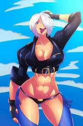 1girls angel_(kof) king_of_fighters looking_at_viewer skimpy tagme