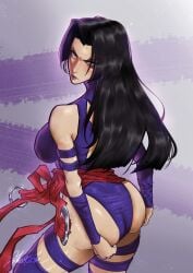 1girls angry ass ass_focus ass_grab back_view breasts female female female_focus female_only looking_at_viewer psylocke psylocke_(marvel_rivals) vengeance_psylocke