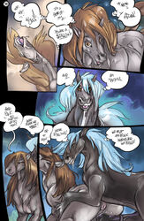 anus ass comic english_text equine hooves horsecock legend_of_the_werehorse mamabliss page_38 page_number penis sweat text