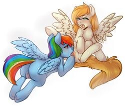 cunnilingus cutie_mark equine female friendship_is_magic licking my_little_pony oral original_character peach_pastel pegasus pussy pussy_juice rainbow_dash_(mlp) straight_hair tongue vellacraptor wings yuri