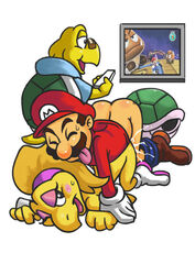 bittenhard female human koopa_troopa koopie_koo koops male mario mario_(series) nintendo nude paper_mario sex straight straight_hair super_mario_galaxy white_background