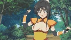 animated bouncing_breasts breasts china_dress chinadress chinese_clothes humiliation jiggle kipao kujou_rin lowres nipples open_mouth screencap to_love-ru wardrobe_malfunction