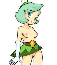 1girls breasts cute elbow_gloves emerald_eyes eyebrows_visible_through_hair female female_only gloves green_hair headwear human human_only light-skinned_female light_skin lowres mario_(series) nintendo nipples pussy queen_merelda short_hair skirt small_breasts solo straight_hair topless wario_(series) wario_land wario_land:_shake_it!