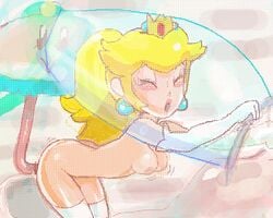 blush breasts female human lowres mario_(series) nintendo nude perry_(nintendo) princess_peach straight_hair super_princess_peach thighhighs