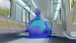 3d 3d_(artwork) blender blueberry_inflation blueberry_juice huge_belly huge_breasts inflation juice mario_(series) nintendo princess_rosalina public public_transportation ripped_clothing squidly super_mario_galaxy train_interior