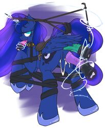 alicorn anal anal_sex ass bondage bound buggery collar crop cum dildo domination equine friendship_is_magic hair horn looking_at_viewer looking_back magic mcic multicolored_hair my_little_pony penetration princess_luna_(mlp) pussy restraints saddle sex sex_toy unicorn vaginal_penetration wings