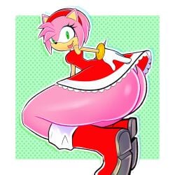 amy_rose ass beeronica huge_ass panties sonic_(series) sonic_the_hedgehog_(series) upskirt