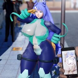 3d blackmail curvy_female curvy_figure hero_outfit_(mha) heroine hex3d huge_breasts huge_thighs juxtaposition my_hero_academia nejire_hado nejire_hado_(hero_outfit) venus_body