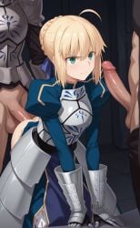 1girls ai_generated antenna_hair artoria_pendragon artoria_pendragon_(fate) cute fate/grand_order fate/stay_night fate/zero fate_(series) green_eyes rengoart saber sexy sexy.ai sexy_body yellow_hair