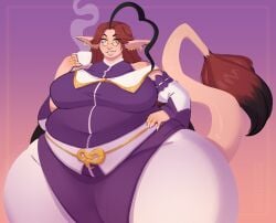 bbw big_breasts breasts female furry huge_breasts overweight saintsucrose thick_thighs wide_hips