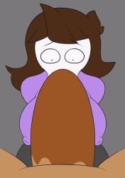 1boy 1girls alternate_ass_size alternate_breast_size animated ass beating_off big_ass big_breasts blowjob breasts clothed dark-skinned_male deepthroat dumptruck_ass female huge_ass huge_breasts huge_cock jaiden jaiden_animations large_ass large_breasts male nipples_visible_through_clothing no_bra no_sound oral penis pov scarecorrode straight tagme video youtube youtuber