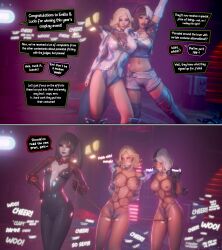 3d 3girls 8:9 angry belly_button black_hair blonde_hair bodysuit bondage bondage_gear bound bound_arms bound_wrists breasts captured coffle comic comic_page cosplay costume crotch_rope defeat defeated dialogue dominant dominant_female domination embarrassed embarrassed_nude_female emma_frost_(cosplay) exposed_breasts exposed_nipples female female_only femdom femsub gag gagged halloween harness humiliation instant_loss instant_loss_2koma latex latex_suit legs lezdom looking_at_viewer luna_snow_(cosplay) marvel marvel_rivals mercierharrogate midriff multicolored_hair multiple_females multiple_girls original original_character original_characters panties public public_exposure public_humiliation restrained restrained_arms restraints rope rope_bondage rope_harness self_upload shiny_clothes slave small_breasts stripped submissive submissive_female text text_bubble thighs thin_waist tied tied_arms tied_hands tied_up tight_clothing tricked voyeur white_hair x-men yuri