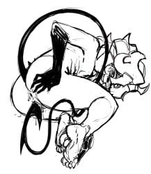 ass_focus asshole boy butt_crack cuntboy curly_hair demon feet feet_focus fillip_(original_character) intersex male masturbation oc pussy pussy_juice pussy_juice_drip solo solo_focus solo_male tail tail_insertion toes transexual