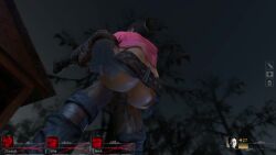 3d 3d_animation animated big_ass carrying carrying_partner clapping_cheeks dark-skinned_female dark-skinned_male hunter_(left_4_dead) left_4_dead_(series) left_4_dead_2 monster mrbagheadman outside_sex penetration rochelle_(left_4_dead) sfm sound sound_effects source_filmmaker stand_and_carry_position standing_sex tagme torn_clothes valve video