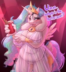 2025 4_fingers anthro anthro_peeing arm_under_breasts armor aroused_smile asking asking_viewer backlighting belly belly_overhang beverage big_breasts big_hair biped blush bodily_fluids bodypaint boss_monster_(undertale) bovid bracelet breasts caprine claws clothed clothed_anthro clothed_female clothing container cosplay costume covering covering_breasts covering_self crossover crossover_cosplay crown cup digital_drawing_(artwork) digital_media_(artwork) disposable_cup dress ellipsis embarrassed embarrassed_horny english_description english_text fake_cutie_mark fake_hair fake_tail fake_unicorn_horn fake_wings feathered_wings feathers female female_anthro female_peeing finger_claws fingers flesh_fang floppy_ears fluffy_ears friendship_is_magic front_view fur gem genital_fluids genitals glistening glistening_breasts glistening_crown glistening_hair glistening_horn glistening_jewelry glistening_tail glistening_thighs glistening_tiara gold_(metal) gold_bracelet gold_headwear gold_jewelry gold_neckwear gold_tiara gold_wristwear hair hasbro headgear hi_res holding_beverage holding_object horn ineffective_clothing innie_vulva jewelry light lighting long_hair long_tail looking_aside looking_away lop_ears mammal mature_anthro mature_female multicolored_hair multicolored_tail my_little_pony navel neckwear nipple_dip nipples open_mouth open_smile party peeing peytral pink_background pink_eyes pink_lighting pink_nipples portrait princess_celestia_(mlp) pubes public public_nudity public_peeing purple_gem purple_text pussy question question_mark scut_tail short_horn short_tail simple_background slightly_chubby slightly_chubby_anthro slightly_chubby_female small_horn smile snout solo sparkles sparkling_hair sparkling_tail spotlight standing standing_pee tail talking_to_viewer technically_nude text thick_thighs three-quarter_portrait tiara toriel translucent translucent_clothing translucent_dress undertale undertale_(series) urine urine_on_leg urine_stream vulva white_body white_feathers white_fur white_horn wide_hipped_anthro wide_hipped_female wig wings witchtaunter