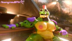 alligator alligator_tail alligatorid alligatorid_humanoid alternate_version_at_source alternate_version_available animatronic anonymousfm anthro anthro_male biceps black_nails chubby_anthro chubby_male clawed_fingers claws crocodile crocodile_tail crocodilian crocodylid eye_wear face_paint facial_markings fingerless_gloves five_nights_at_freddy's five_nights_at_freddy's:_security_breach flaccid flaccid_penis fnaf green_body green_scales green_skin hot_tub huge_areolae huge_nipples long_nails machine male male_only mohawk mohawk_(hairstyle) montgomery_gator_(fnaf) muscle muscles muscular muscular_anthro muscular_body muscular_furry muscular_male non_human nude overweight overweight_male penis red_eyes red_hair reptile reptile_humanoid robot robot_anthro scales scalie scottgames shades sharp_teeth shoulder_pads solo solo_anthro solo_male spiked_bracelet spikes spotted_body star_shades steel_wool_studios sunglasses tail_markings two_tone_body wet_body yellow_body yellow_scales yellow_skin