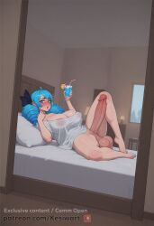 ai_generated awkward bed bedroom best_quality beverage blush cinematic_lighting covering cozy doorframe drinking_lemonade embarrassed first-person_perspective futanari futanari_masturbation glass gwen_(league_of_legends) hiding highres holding_glass huge_ass huge_balls huge_breasts huge_cock hung_futa interior kesiwart league_of_legends legs_crossed looking_at looking_at_viewer lying_on_bed masterpiece masturbation messy_bedroom open_door oversized_clothes oversized_white_shirt pouting pov pursed_lips shocked sitting_on_bed solo startled straw sunlight surprised very_aesthetic white_short window