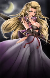 1041_(toshikazu) 1girls blonde_hair cleavage female female_only hakama long_hair looking_at_viewer namco setsuka solo soul_calibur soul_calibur_iii