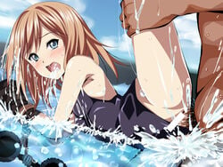 bondage censored one-piece_swimsuit original penis rape restrained sex shichouson swimsuit tears torture underwater_sex water