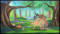 4girls 5boys bambi's_mother bambi_(character) bambi_(film) bird bisexual_male buck butterfly cervine deer disney doe fawn feral feral_on_feral love_train male_penetrating mounting multiple_girls outdoor rabbit surprised the_great_prince_of_the_forest threesome thumper voyeur what