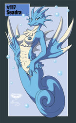 anthro breasts female game_freak mingchee nintendo notorious84 pokemon pokemon_rgby pokemorph pussy seadra source_request the_pokedex_project water year_request