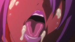 aishwarya_ray animated collar cum cum_drinking cum_in_mouth cum_on_face cum_swallow cum_taste dark-skinned_female dark_skin female gokkun koutetsu_no_majo_anneroze lipstick looking_at_viewer looking_up open_mouth purple_hair subtitled swallowing