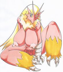 avian big_breasts blaziken breasts female nipples pokemon pokemon_(species) pussy sya